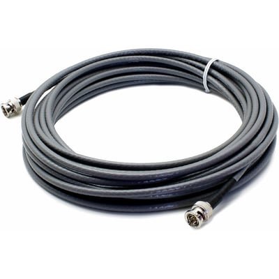 AddOn 10ft Cisco&reg; CAB-5697 Compatible BNC (Male) to BNC (Male) Black Coaxial Simplex PVC Copper Patch Cable