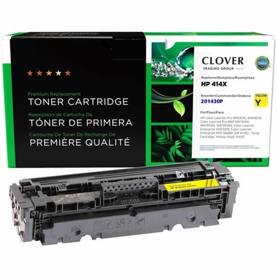 CLOVER IMAGING REMANUFACTURED HP W2022X 414X HIGH YIELD YELLOW TONER CARTRIDGE F