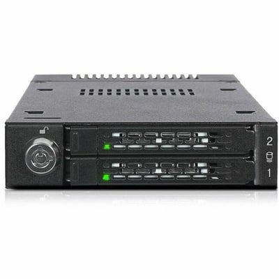 Icy Dock ToughArmor MB834M2K-B Drive Enclosure for 3.5" M.2, PCI Express NVMe - Mini-SAS HD Host Interface Internal - Black