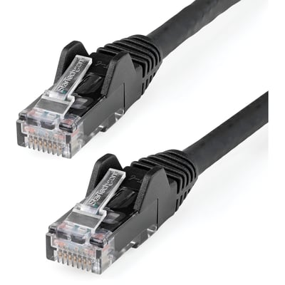 StarTech.com 4.6m(15ft) CAT6 Ethernet Cable, LSZH (Low Smoke Zero Halogen) 10 GbE Snagless 100W PoE UTP RJ45 Black Network Patch Cord ETL