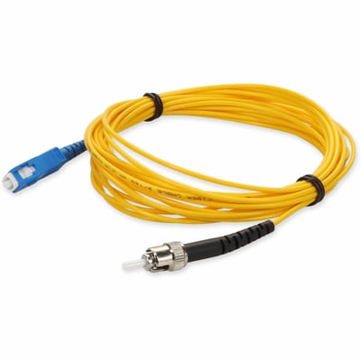 AddOn 2m ST to SC Yellow OS2 Simplex OFNR (Riser-Rated) SMF Fiber Patch Cable