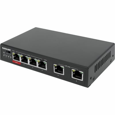 6-PORT FAST ETHERNET SWITCH WITH 4 POE PORTS (1 X HIGH-POWER POE) 65W