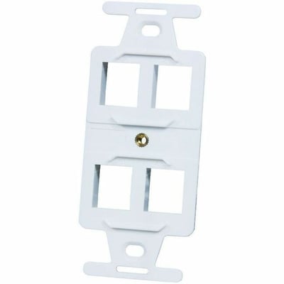 Ortronics 108 Frame, Keystone, 4 Hole, White