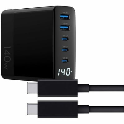 4XEM 140W 6FT USB-C to USB-C Laptop GaN Charging Kit