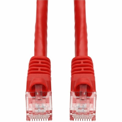 AddOn 2ft Red CAT 6 Plenum-Rated Ethernet Cable Snagless Bubble Boot RJ-45 M/M