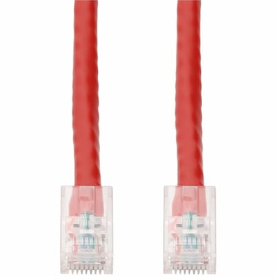 AddOn 13in Red CAT 6A PVC Ethernet Cable Non-Booted RJ-45 M/M