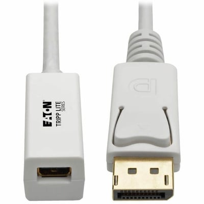 Tripp Lite by Eaton DisplayPort to Mini DisplayPort Adapter Video Converter 4K 60 Hz (M/F) 6 in. (15.2 cm)