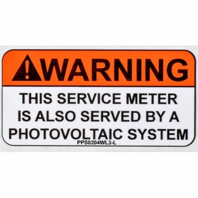 2X4 LABEL - METER SERVED BY P
