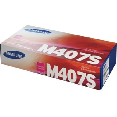 Samsung CLT-M407S Laser Toner Cartridge - Magenta - 1 Pack