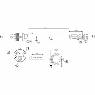 N1C Accessory N1C.LR-L63010 - L6-30P Input cable