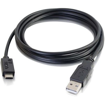 C2G 3ft USB C to USB A Cable - USB C 2.0 to USB Cable - 480 Mbps - Black - M/M