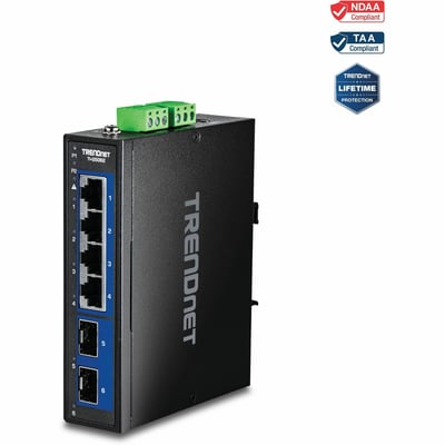 6-PORT INDUSTRIAL 2.5G DIN-RAIL SWITCH WITH 10G SFP+ PORTS