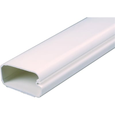 Wiremold Uniduct 2900 One-Piece Latching Cable Raceway Fitting - 8ft Length - Fog White - TAA Compliant