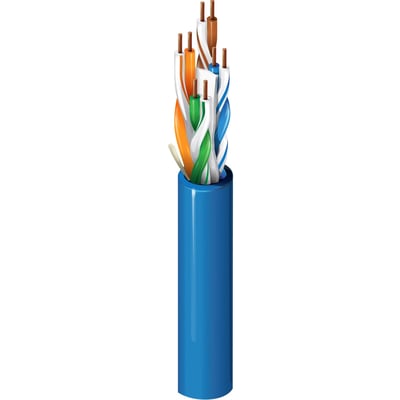 CAT6+ 4PR U/UTP CMP RIB BLUE 1000 FEET