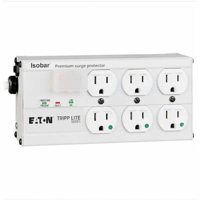 Tripp Lite by Eaton Isobar Hospital-Grade 6-Outlet Surge Protector 15 ft. (4.57 m) Cord 3330 Joules LEDs UL 1363 Not For Patient-Care Vicinities