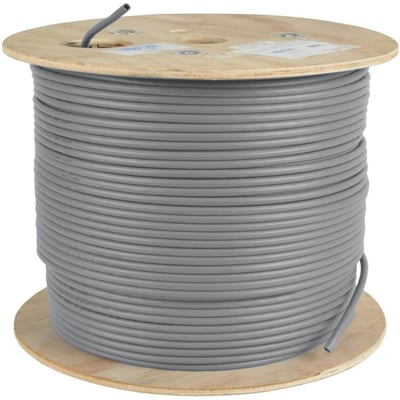 Eaton Tripp Lite Series Cat5e 350 MHz Solid Core (UTP) PVC Bulk Ethernet Cable - Gray, 1000 ft. (304.8 m), TAA