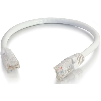 Quiktron 3FT V-Series CAT6A Snagless (UTP) Ethernet Network Patch Cable, CM Rated - White