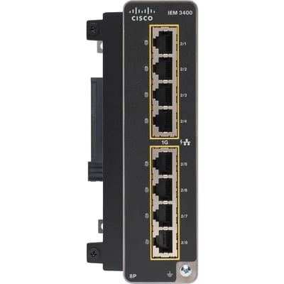 Cisco Catalyst IE3400 Rugged 8 Port GE Adv Exp Module