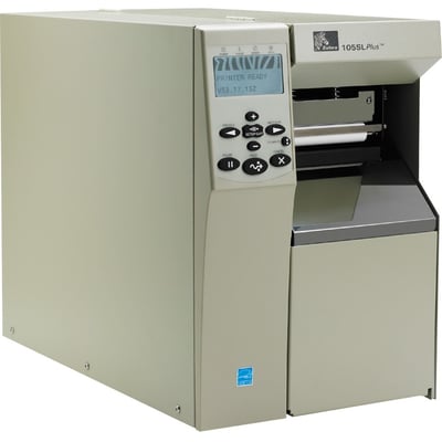 Zebra 105SLPlus Desktop Thermal Transfer Printer - Monochrome - Label Print - Fast Ethernet - USB - Serial - Parallel - Beige