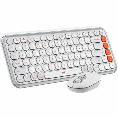 POP ICON COMBO KEYBOARD MOUSE OFF-WHITE ORANGE