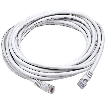 CAT6 24AWG UTP ETHERNET NETWORK PATCH CABLE, 20FT WHITE