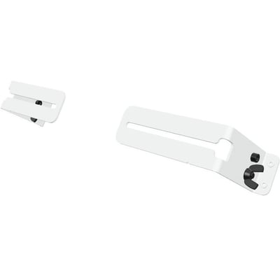 Heckler Design Mounting Bracket for Control Panel, Camera, Speaker, Microphone, iPad, Video Conferencing Touch Controller, Sound Bar Speaker, Video Conference Equipment - White