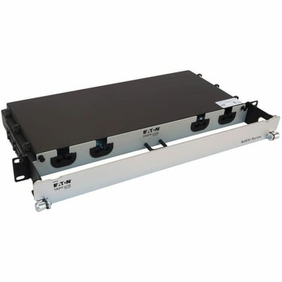 Eaton Tripp Lite Series Preloaded Fiber Panel, 1U - 2x (3x8F MTP/MPO-PC F/F) 24F Trunk Cables, OM4 Multimode, 20 m (65.6 ft.)