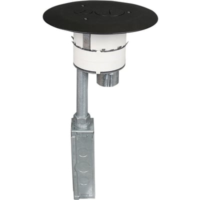 Wiremold 4FFATC15 Flush Furniture Feed Poke-Thru Assembly, Black