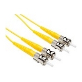 2 METER ST-ST SINGLEMODE FIBER OPTIC CABLE, YELLOW, OFNR, 9/125 FIBER, SINGLE-MO