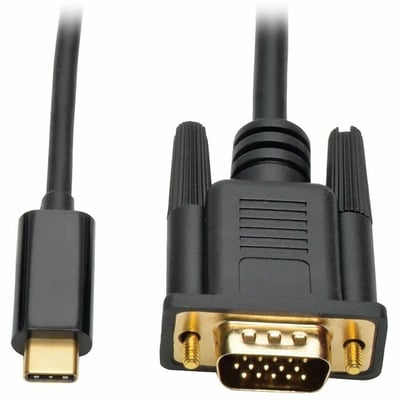 Tripp Lite by Eaton USB-C to VGA Active Adapter Cable (M/M) Black 6 ft. (1.8 m)
