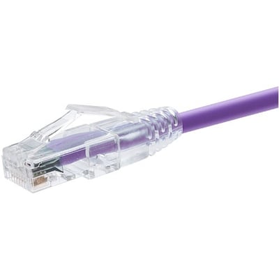 UNC GROUP 3 FOOT CAT6 SNAGLESS CLEARFIT PATCH CABLE PURPLE -  CAT6 PATCH CABLE C