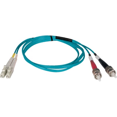 Eaton Tripp Lite Series 10Gb Duplex Multimode 50/125 OM3 LSZH Fiber Patch Cable (LC/ST) - Aqua, 1M (3 ft.)