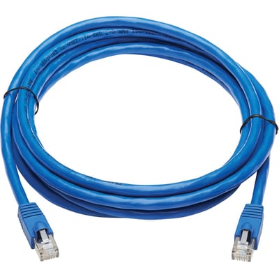 Eaton Tripp Lite Series Cat6a 10G Snagless F/UTP Ethernet Cable (RJ45 M/M), PoE, CMR-LP, Blue, 10 ft. (3.05 m)