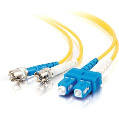 C2G-4m SC-ST 9/125 OS1 Duplex Singlemode PVC Fiber Optic Cable - Yellow