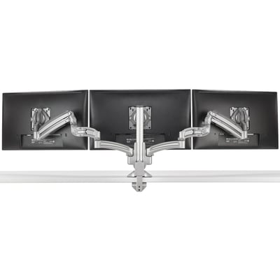 Chief KX Low-Profile Triple Monitor Arm Desk Mount - For Displays 10-32" - Silver