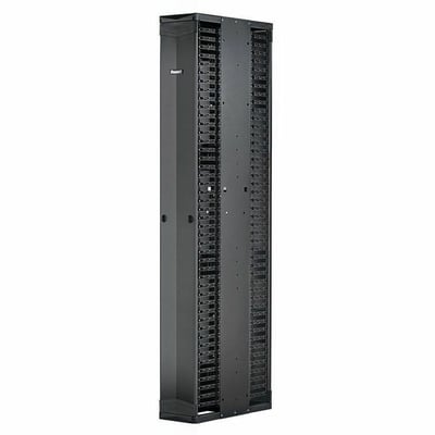 Panduit PE2V Vertical Dual-Sided Manager, 1 Door, 52RU, 8 in. Wide, Black