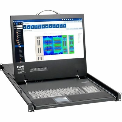 Tripp Lite by Eaton 1U Rack-Mount Console with 19 in. LCD 1920 x 1080 (1080p) DVI or VGA Video TAA