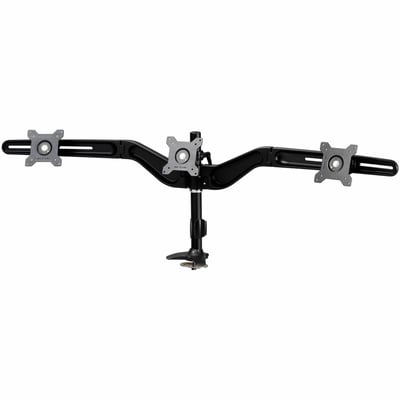 Amer Mounts Triple Monitor Grommet Mount Supports Flat Panel Sizes 15" to 24" AMR3P