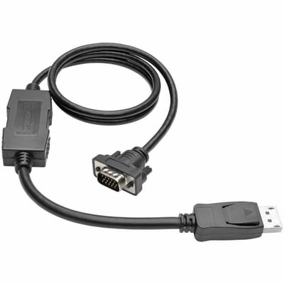 Eaton Tripp Lite Series DisplayPort 1.2 to VGA Active Adapter Cable (DP with Latches to HD15 M/M), 3 ft. (0.9 m)