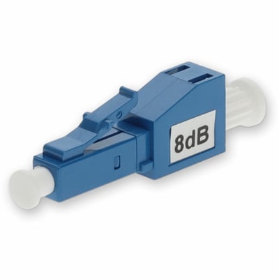 AddOn 8dB fixed LC Male to LC Female OS1 SMF Simplex Fiber Attenuator