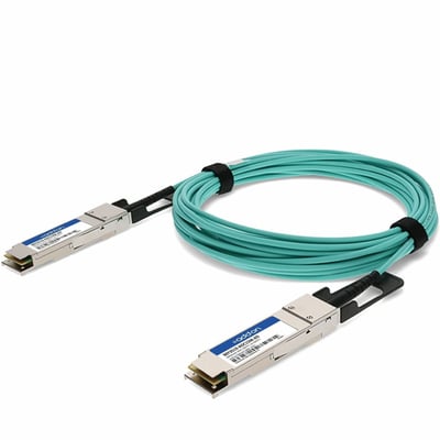 AddOn IBM® Compatible TAA Compliant 40GBase-AOC QSFP+ to QSFP+ Active Optical Cable (850nm, MMF, 15m)