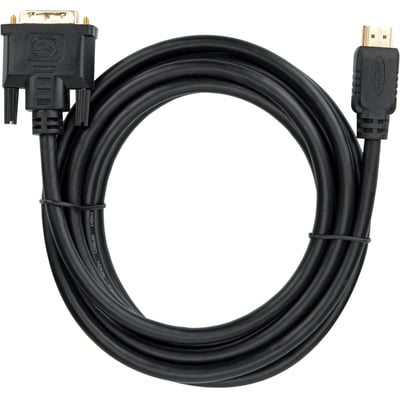Rocstor Premium HDMI to DVI-D Cable - M/M - 10 ft - 1 x DVI-D Male - 1 x Male HDMI - Gold-plated Contacts - Black