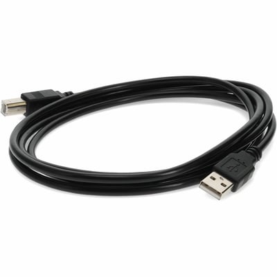AddOn 5-Pack of 6ft HP Q6264A Compatible USB 2.0 (A) Male to USB 2.0 (B) Male Black Cables