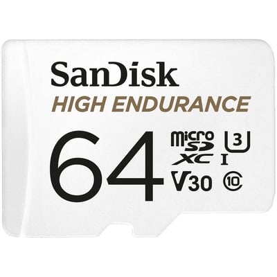 HIGH ENDURANCE MICROSD CARD UHS-I 64GB 100MB/S(R)/40MB/S(W)
