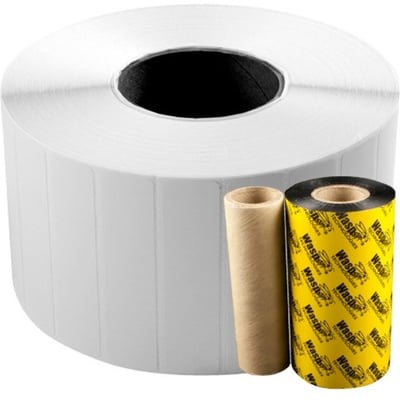 Wasp 4.0" x 2.0" TT labels, 4 rolls, 3000 per roll, 8" OD