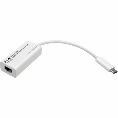 Tripp Lite by Eaton USB-C to Gigabit Network Adapter Thunderbolt 3 Compatibility - White