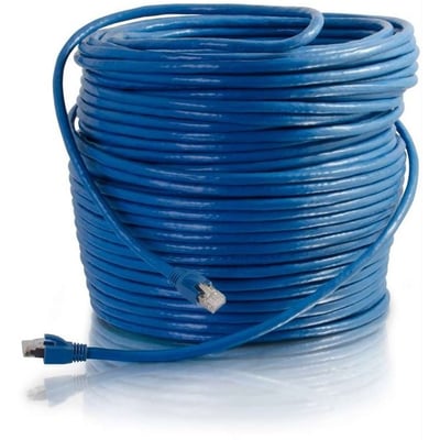 100FT CAT6 SNAGLESS SOLID STP CABLE-BLU