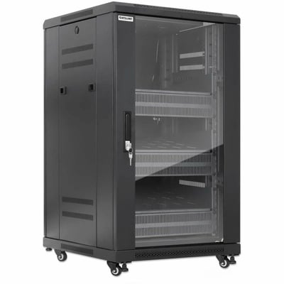 PRO LINE NETWORK CABINET WITH INTEGRATED FANS, 18U