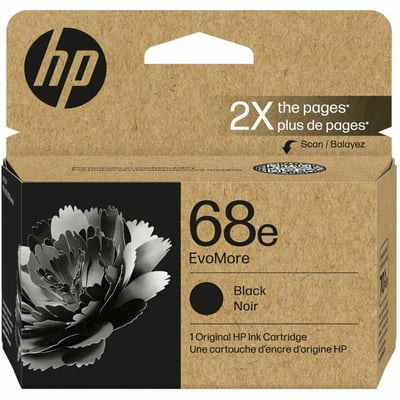 HP 68E EVOMORE BLACK ORIGINAL INK CARTRIDGE