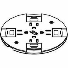 Wiremold RC9 Single-Service Poke-Thru Device Nonmetallic Slide Holder Assembly